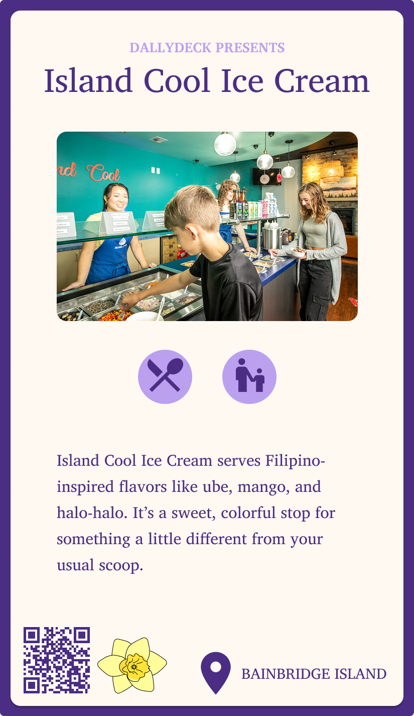 Island Cool Ice Cream Dallydeck card
